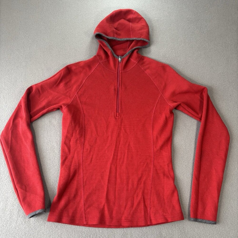 Vintage Ibex‎ Hooded Sweater 100% Merino Wool Womens S USA Made Outdoor Gorpcore